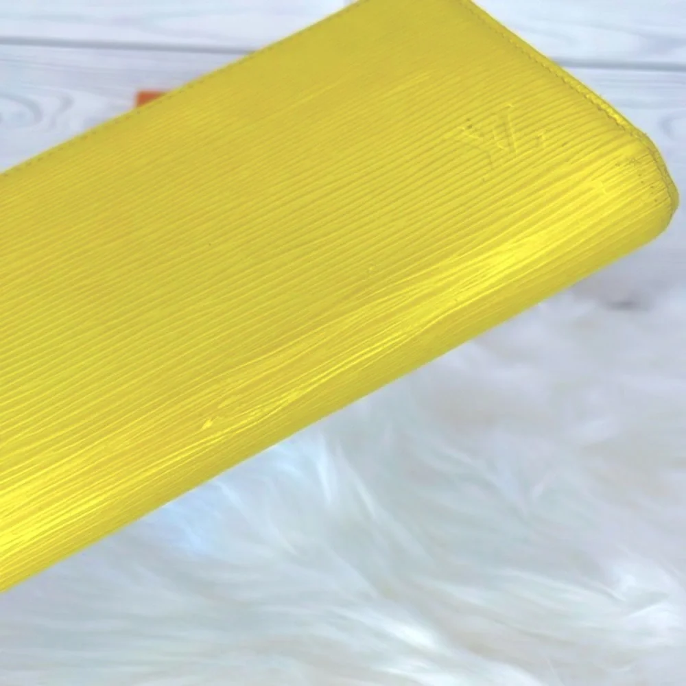 Louis Vuitton Yellow Epi Zippy‎ Wallet